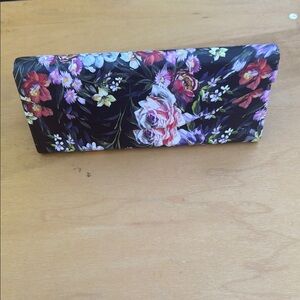 Express Black Floral Glasses Case